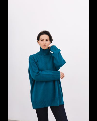 Свитер из шерсти мериноса  (морская волна)