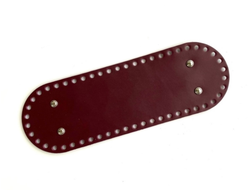 Донышко для сумки кожаное 30х10 см овальное с ножками цвет вино
