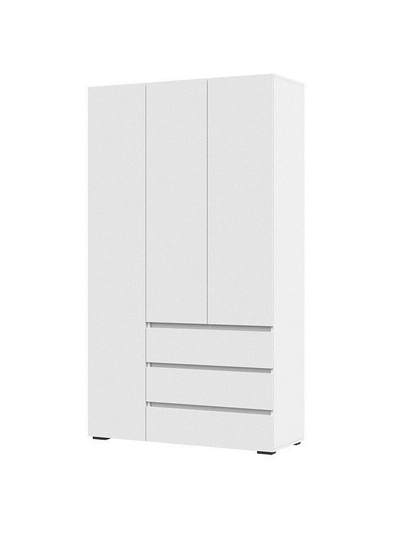 Хелен ШК 06 шкаф 3-х створчатый с ящиками Белый