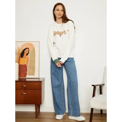 ЖЕНСКИЙ СВИТШОТ БЕЛЫЙ "ДАРИ"