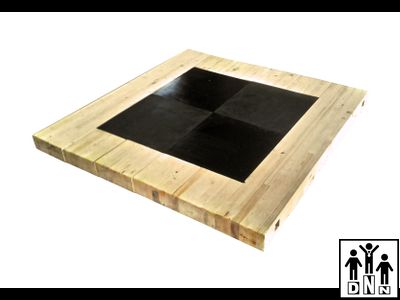 Помост для гиревого спорта 1.5х1.5х0.1м рез. Амортизаторы  1х1х0.01м DNN