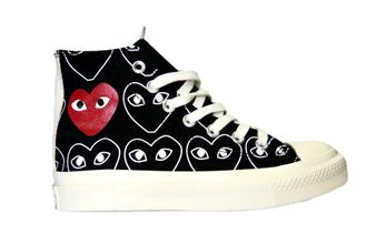 Кеды Converse Play Comme Des Garçons с сердечками черные