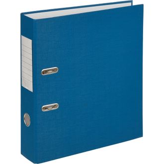 Папка-регистратор (ПВХ+бумага) экономи, 75мм, синий