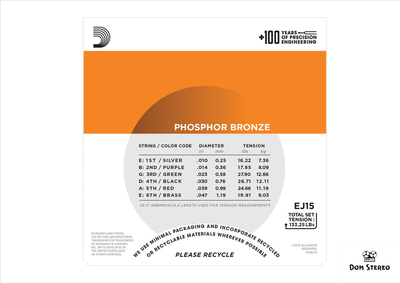 купить D`ADDARIO EJ15 струны на сайте интернет магазина domstereo.ru