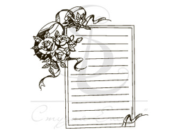Штамп для скрапбукинга свадебная рамка для надписей с розами