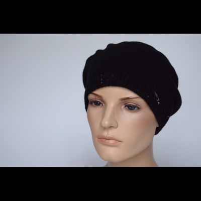Черный кашемировый берет женский Vizio Италия 9000 В