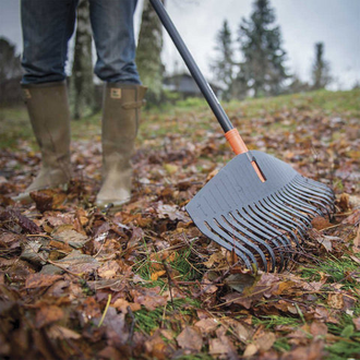 Грабли для листьев FISKARS SolidTM, ширина 51,1 см, для черенка 605531, БОЛЬШИЕ, 1014915