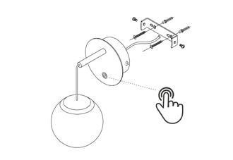 Светильник Arlight SP-BEADS-WALL-HANG-R130-6W  (BK-GD, 180 deg, 230V)