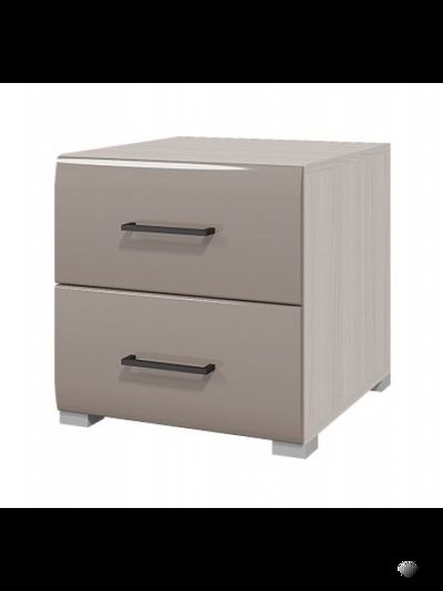 Ненси тумба прикроватная Ясень шимо светлый/Капучино глянец