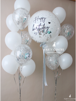 Набор "Happy birthday" стафф белый