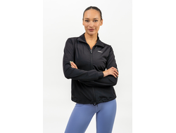 Ветровка SHINY ZIP UP WORKOUT JACKET SLEEK 481 Черная