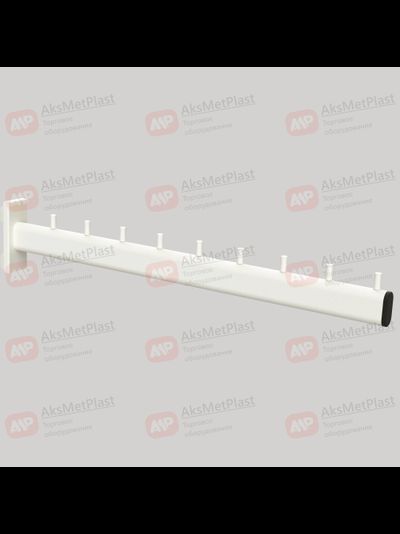 W-F940Z Кронштейн прямой с белым покрытием 9 штырьков L=400 мм для профиля и колонны системы Базис/Canalina/Global