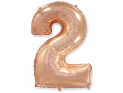 Фольгированная цифра - Розовое золото