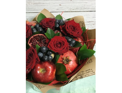 Фруктовый букет "Страстный красный"