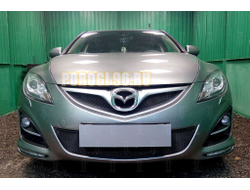Защита радиатора Mazda 6 2010-2012 Impuls Line black верх