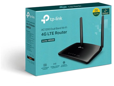 Wi-Fi роутер TP-Link Archer MR400, AC1200 Черный