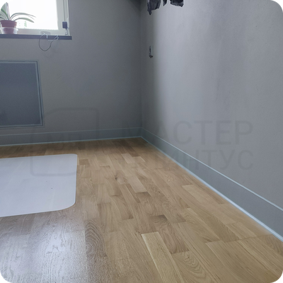 Плинтус ХДФ Dollken S100 100мм Х 2,575 м 1012/1202 Светло-серый в интерьере 7