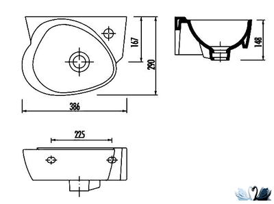 Раковина Creavit Cocuk CK035-00CB00E-FF00 380 х 300 мм с детским декором