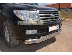 Защита переднего бампера тройная d60/60/42 для Toyota Land Cruiser 200 2007-2012