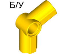 ! Б/У - Technic, Axle and Pin Connector Angled #5 - 112.5 degrees, Yellow (32015 / 4107068 / 4521998) - Б/У
