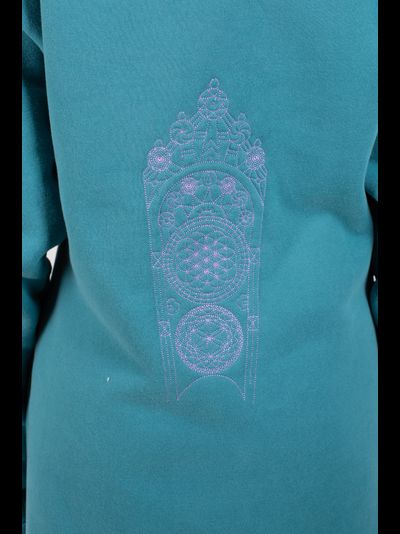 Платье из футера «Прялка времени»