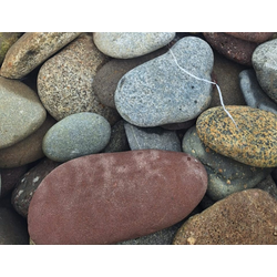 Галька плоская цветная речная, фракция 100-150 мм