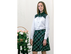 Юбка в клетку колокол "Лицеист"