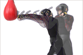 Отработка ударов на груше