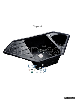 Керамическая мойка Granfest Гранфест CORNER GF-C950E 2 секционная мойка с отверстием под смеситель
