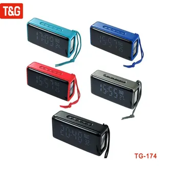 Bluetooth колонка TG174, 10Вт, 1200мАч + часы