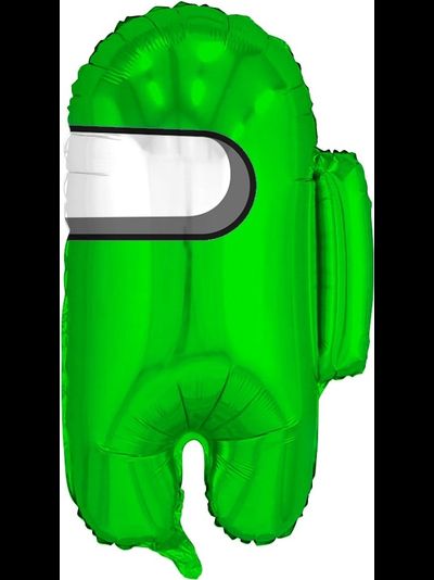 ФОЛЬГИРОВАННЫЙ ШАР С ГЕЛИЕМ &quot;КОСМОНАВТИК&quot; ЗЕЛЕНЫЙ 65 СМ