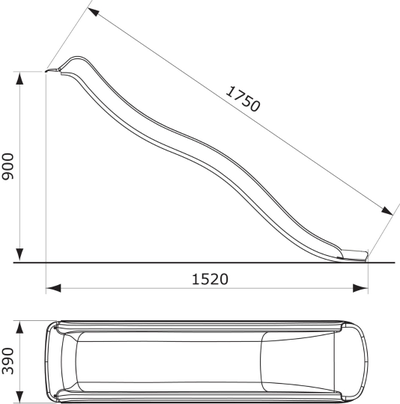 Скат пластиковый "Tweeb" 1,75 метра красный