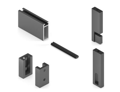 Прямоугольные  черные штанги EDGE  ARISTO