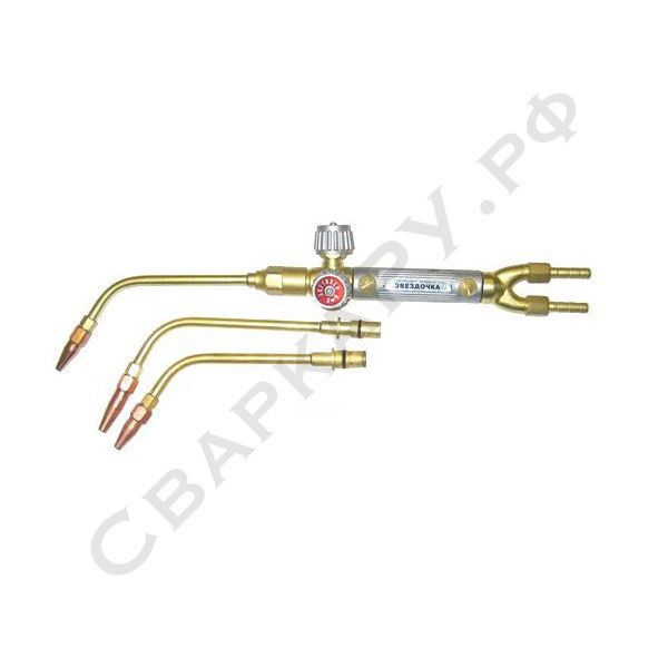 Горелка ацетиленовая Г2 Звездочка L525мм (№1А, №2А, №3А) ф6.3мм Автоген-М