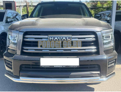 Защита переднего бампера двойная Папа Тюнинг d60/42 для Haval H5 2024-