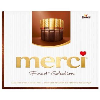 Шоколадные конфеты Merci ассорти темный шоколад 250 г