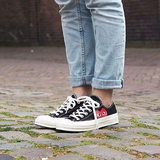 КЕДЫ CONVERSE PLAY COMME DES GARCONS черные низкие