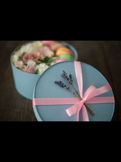 Коробка с макарунами "Бонжур"