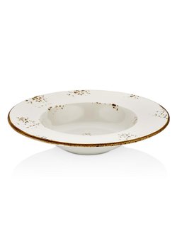 Тарелка глубокая d 25 см 400 мл для пасты, для супа Elegance Bone