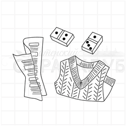 штамп газета и домино