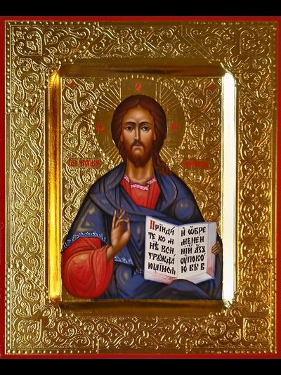 Господь Вседержитель. Рукописная икона. 13х16см.