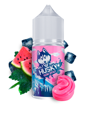 HUSKY MALAYSIAN SALT (STRONG) 30ml - GUM WOLF (ЛЕДЯНАЯ АРБУЗНАЯ ЖВАЧКА С МЕНТОЛОМ)