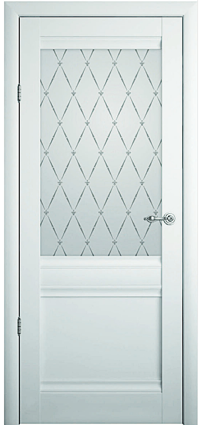 Дверь белая Рим со стеклом Гранд