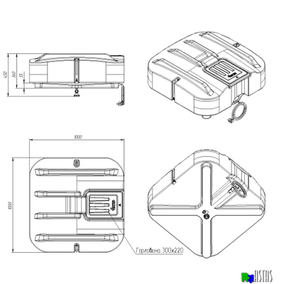 Бак для душа Rostok Ok 250 л с подогревом