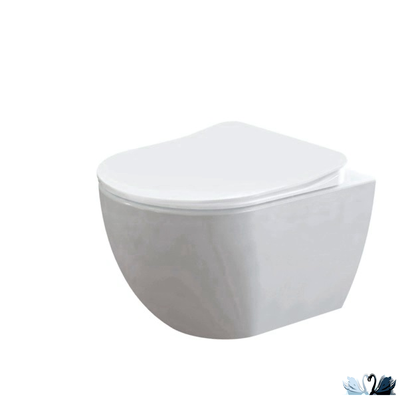 Чаша унитаза Creavit Free FE322-11CB00E-0000 подвесная, безободковая круглая форма, скрытый крепеж