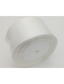 Лента атласная 50 мм, цвет белый арт.01