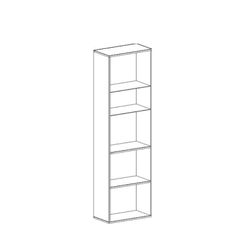 Кельн Шкаф-витрина 1960, 595х335х1960 белый глянец