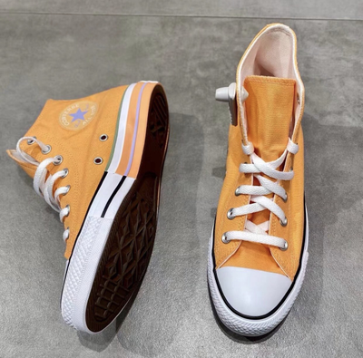 Конверсы оранжевые высокие 167634C живое фото