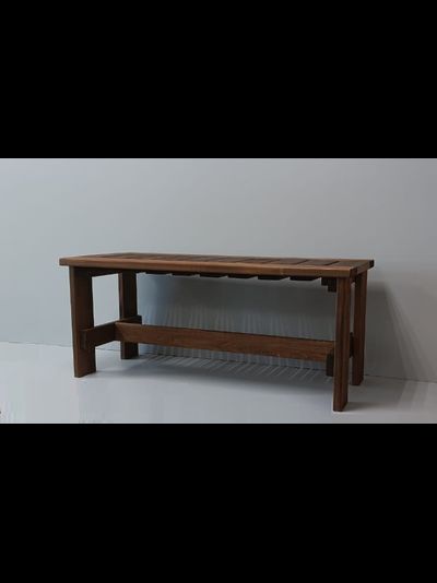 Лавка "БОГАТЫРЬ" 100см, тонированная, с покрытием