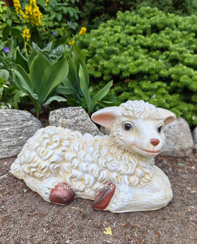 ОВЕЧКА - символ чистоты и плодородия  22*48см 1,6кг полистоун. Не боится влаги и перепадов температур Россия 1927/012289